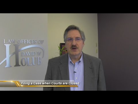 Statute of Limitations Expiring When Courts are Closed