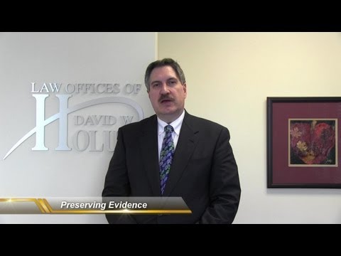 Preserving Evidence Following an Automobile Collision